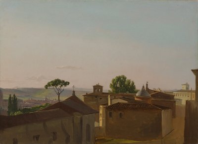 Vue sur la colline du Quirinal, Rome, 1800 - Simon Alexandre Clément Denis