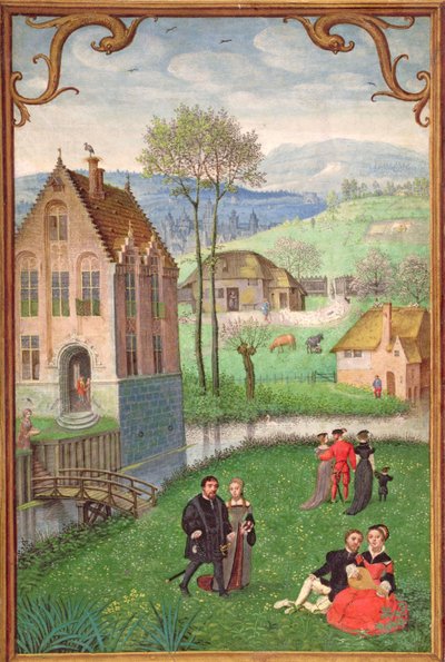 Add 18855 Avril : couples courtisant, d