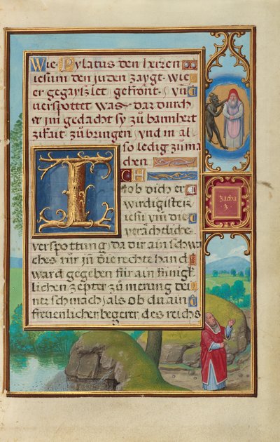 Rand mit der Vision des Hohenpriesters und des Teufels von Sacharja - Simon Bening