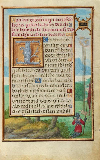 Rand mit einer Szene aus dem Leben von Gideon - Simon Bening