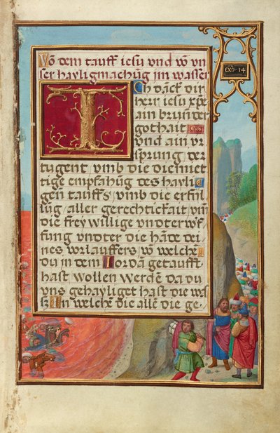 Bordüre mit der Überquerung des Roten Meeres - Simon Bening