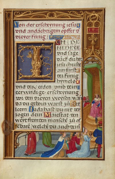 Die Königin von Saba vor König Salomo - Simon Bening