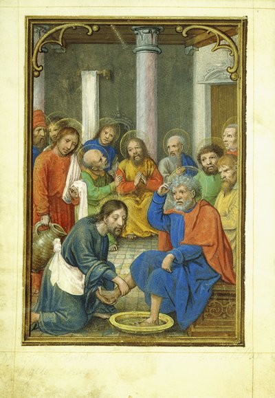 Le Christ lavant les pieds de Pierre - Simon Bening
