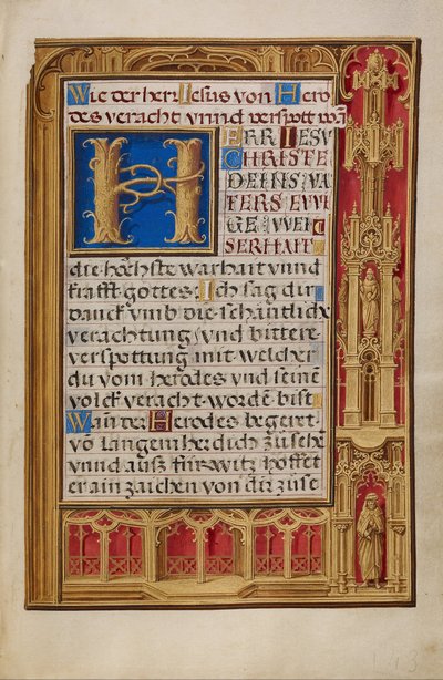 Page de texte décorée - Simon Bening
