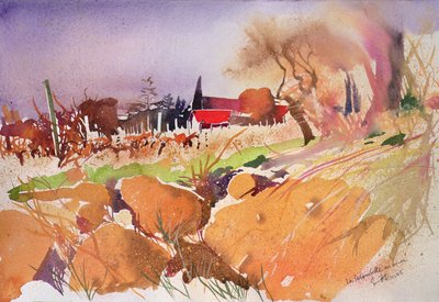 La colombette en hiver, France, 2004 (aquarelle) - Simon Fletcher