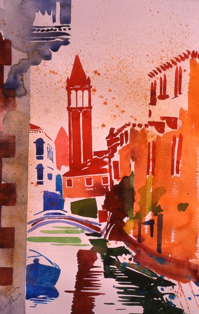 Rio San Barnaba, 2006 (aquarelle sur papier) - Simon Fletcher
