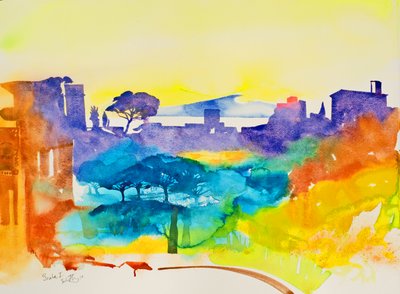 Scala I (aquarelle sur papier) - Simon Fletcher