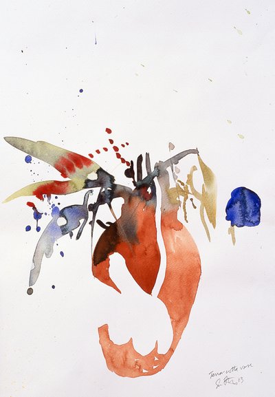 Vase en terre cuite (aquarelle sur papier) - Simon Fletcher