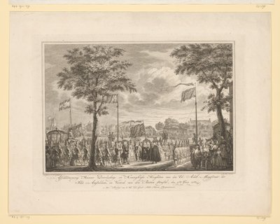 Adieu de Guillaume V et de son épouse à Buiten Amstel, 1768 - Simon Fokke
