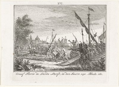 La Mort de Floris III de Hollande à Antioche, 1784 - Simon Fokke