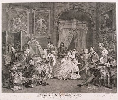 Mariage à la Mode, 1745, planche IV - Simon Francois Ravenet