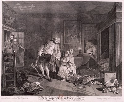 Mariage à la mode, Planche V, 1745 - Simon Francois Ravenet