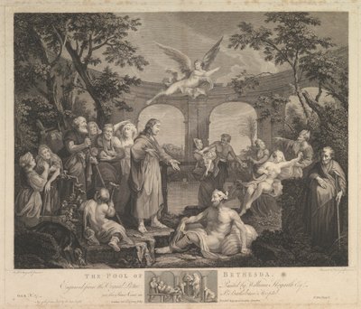 La piscine de Bethesda, Saint Jean, Chapitre 5, 24 février 1772 - Simon Francois Ravenet