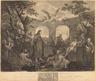 La piscine de Bethesda - Simon Francois Ravenet I and Victor Marie Picot after William Hogarth
