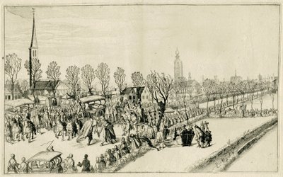 Arrivée des cinq ambassadeurs espagnols à Rijswijk, février 1608 - Simon Frisius