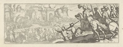 Cavaliers assiégeant un mur de ville (Cavalerie) - Simon Frisius