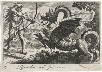 Hercule tue le dragon Ladon - Simon Frisius