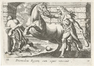 Hercule dompte les chevaux de Diomède - Simon Frisius