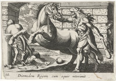 Hercule dompte les chevaux de Diomède - Simon Frisius