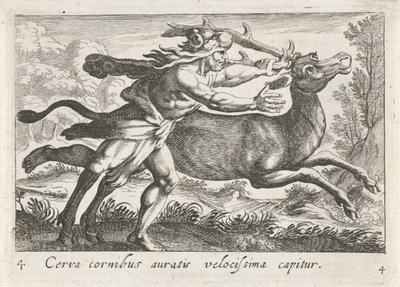 Hercule capture la biche de Cérynie - Simon Frisius