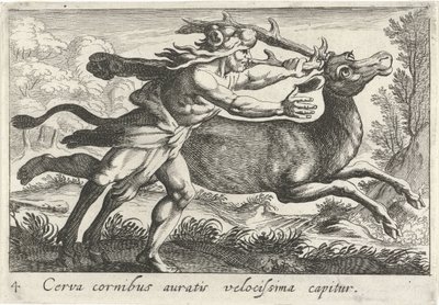 Hercule capture la biche de Cérynie - Simon Frisius