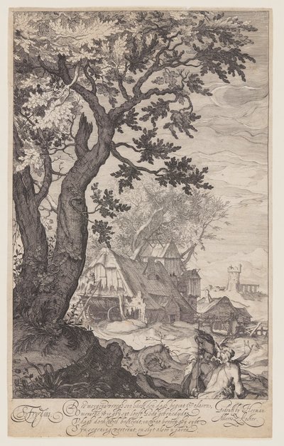 Paysage avec une ferme - Simon Frisius