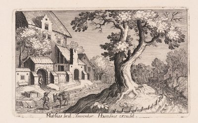 Homme avec un âne marchant près d