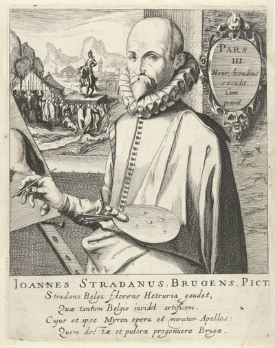 Portrait de Jan van der Straet - Simon Frisius