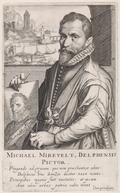 Portrait de Michiel Jansz. van Mierevelt - Simon Frisius