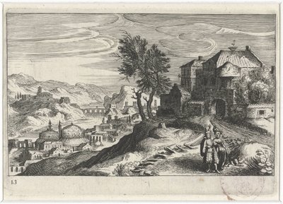 Vallée fluviale avec constructions - Simon Frisius