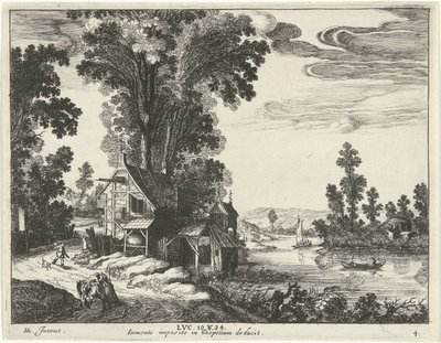 Le Samaritain amène un homme blessé à une auberge (série Gelijkenis van de Barmhartige Samaritaan) - Simon Frisius