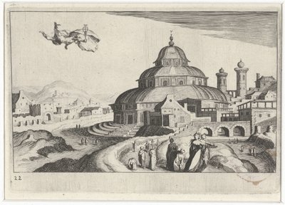 Vue de ville avec Mercure (série Paysages d