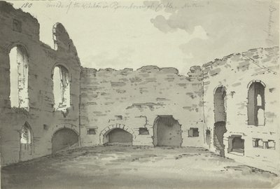 Château de Bamburgh, ruines de la cuisine - Simon H. Grimm