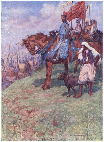 Le bon roi était assis à cheval à mi-hauteur de la montagne - Simon Harmon Vedder
