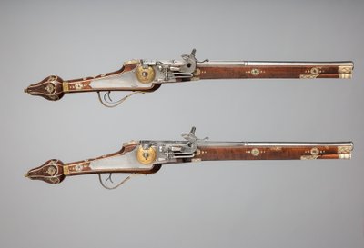 Paire de pistolets à rouet fabriqués pour la garde du prince-électeur de Saxe, Allemagne, vers 1610 - Simon Helbig