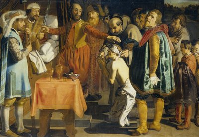 Willem III, Comte de Hollande, ordonnant la décapitation du Bailli de Zuid Hollande, 1336 - Simon Henrixz (copy after)