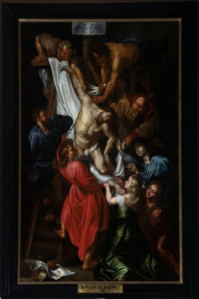 Église paroissiale (Parochiekerk Sint-Pieter). Descente de Croix. - Simon II de Pape