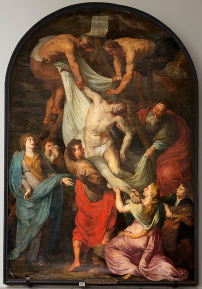 Église paroissiale (Sint-Walburgakerk). Descente de Croix. Copie de P.P. Rubens. Milieu du XVIIe siècle. - Simon II de Pape