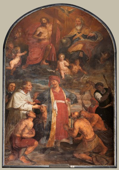 Église paroissiale (Sint-Walburgakerk). Peinture, triptyque. Simon De Pape (?). Rachat des esclaves chrétiens aux Turcs. - Simon II de Pape