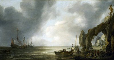 Navires de guerre néerlandais ancrés au large d