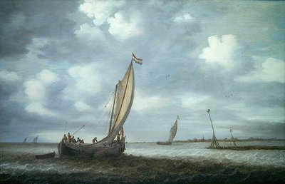 Navires dans un estuaire - Simon Jacobsz. Vlieger