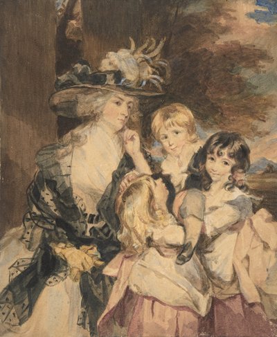 Lady Smith et ses enfants - Simon Jacques Rochard