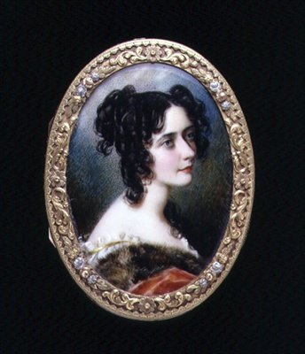 Portrait miniature de Georgina Carolina, Lady Astley, vers 1827 - Simon Jacques Rochard