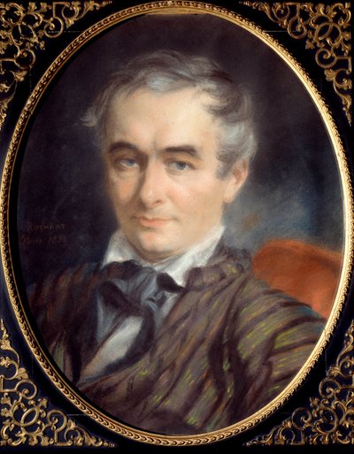Portrait de Prosper Mérimée (1803-1870), écrivain, historien et archéologue français. Peinture de Simon Rochart (1788 - 1872) - Simon Jacques Rochard