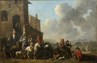 Préparation pour la chasse - Simon Johannes van Douw