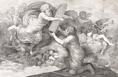 Moïse sur le Sinaï Les tables de la Loi judaïque, 1773 - Simon Julien