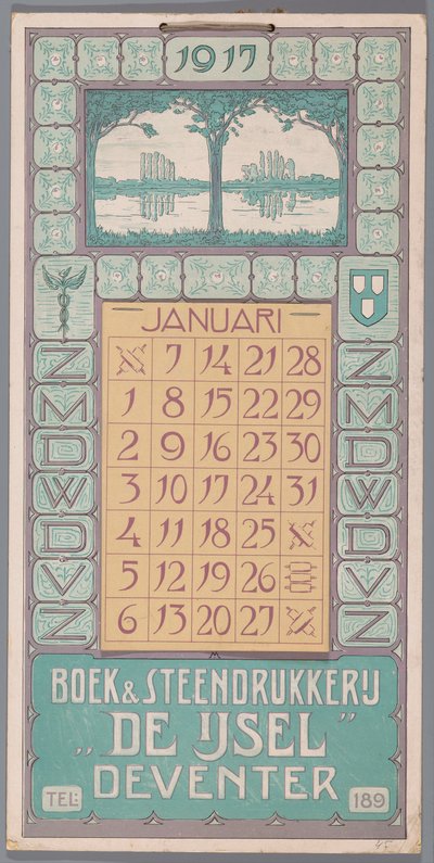 Calendrier 1917 - Simon Moulijn
