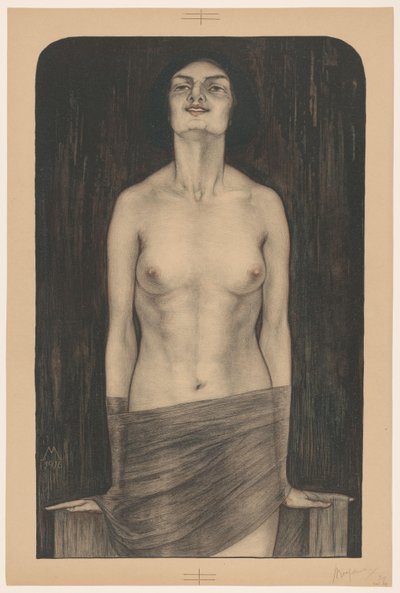 Femme debout avec torse nu - Simon Moulijn
