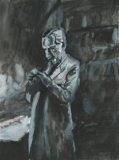 Homme fumant une pipe, 2019 - Simon Neville