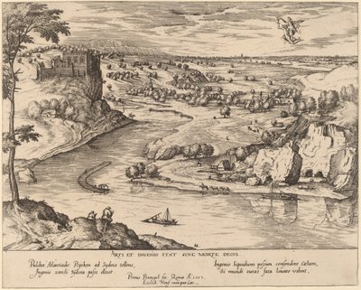 Paysage Fluvial avec Mercure et Psyché - Simon Novellanus after Pieter Bruegel the Elder